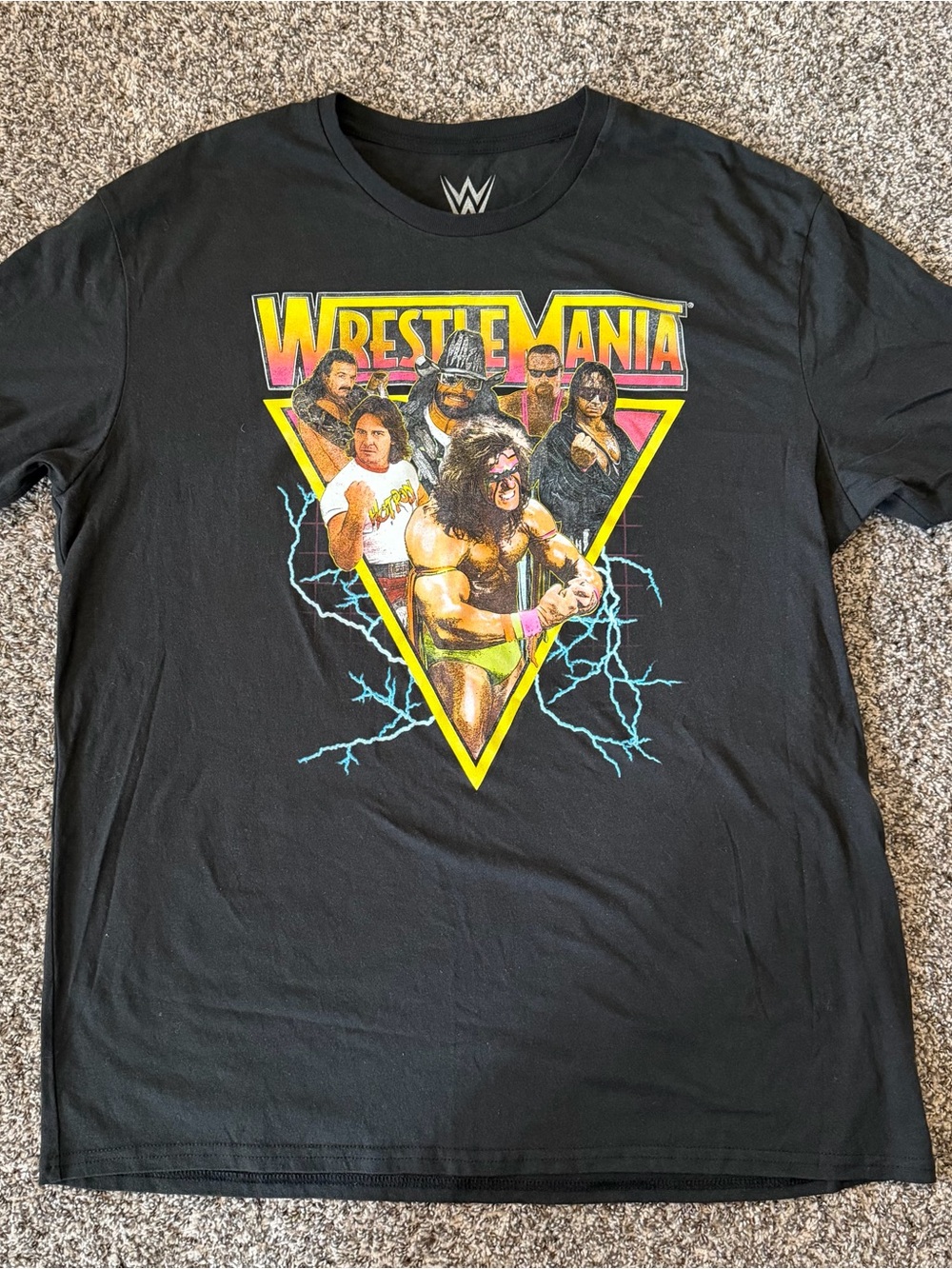 WWE WrestleMania Ultimate Warrior Macho Man Bret Hart Roddy Piper Men’s XL Tee